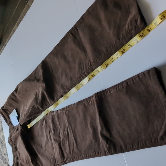 St. John's Bay Women's Soft Finewale Corduroy Pants, Chocolate Chip Brown - Picture 3 of 7